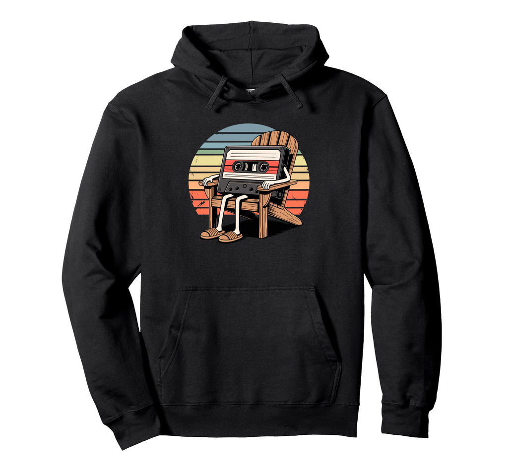 Old Cassette Player Music Tape Recorder Hoodie - Aesthetic Graphic Unisex - T-Shirt, Sweatshirt, Hoodie