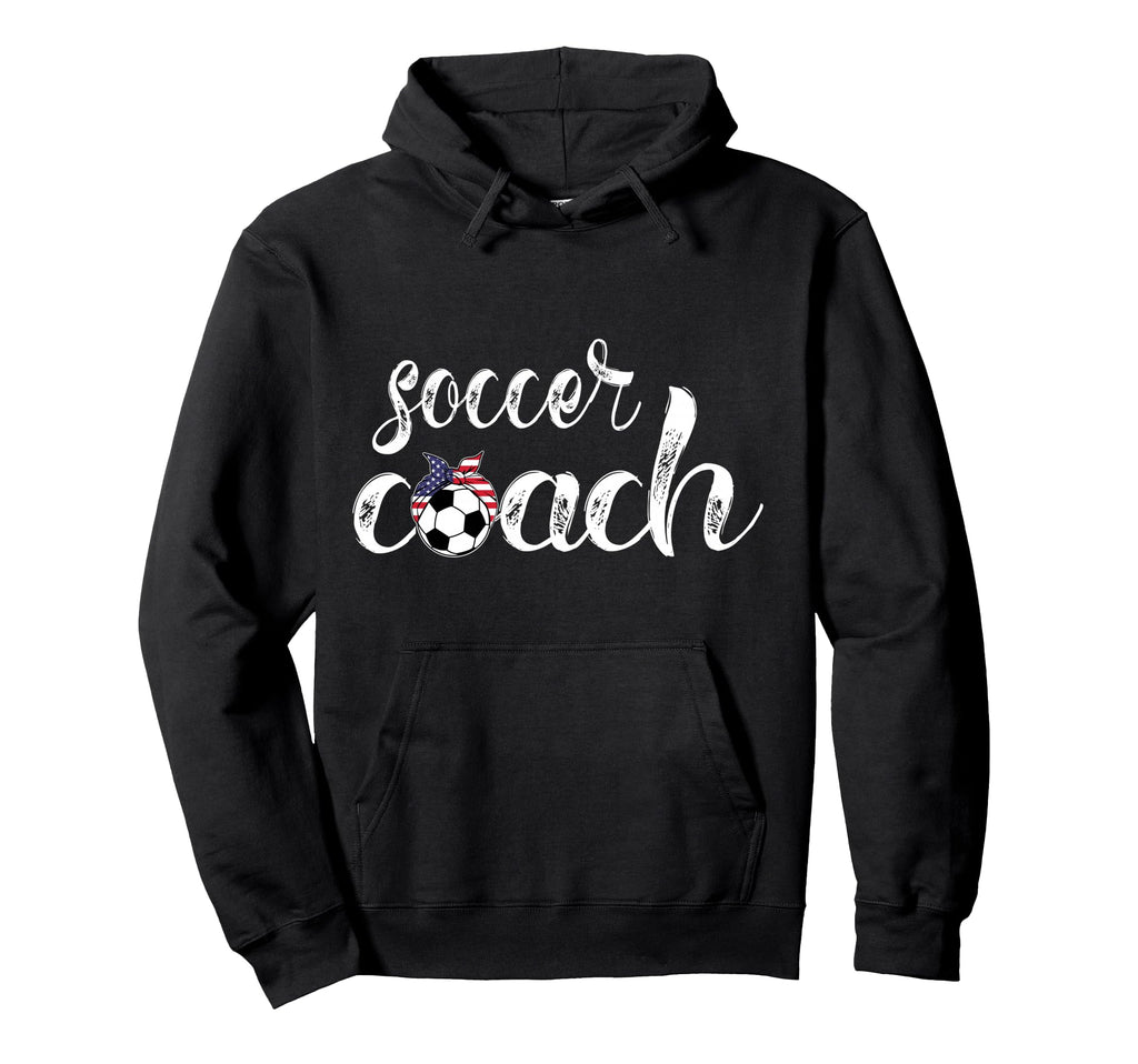 Womens Soccer Coach Bandana Ball Hoodie - Custom Art Print Men Women - T-Shirt, Sweatshirt, Hoodie
