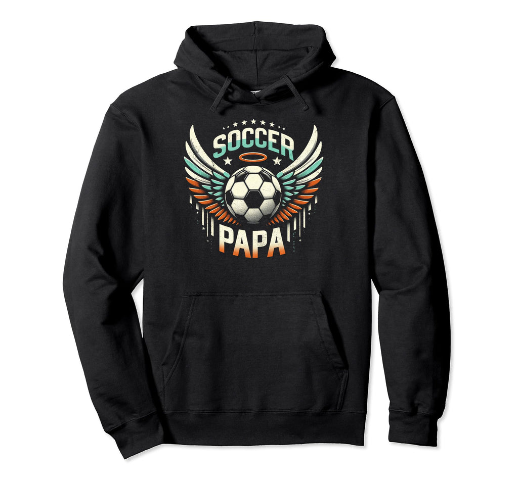 Soccer Papa Family Matching Dad Fathers Hoodie - Unique Graphic Men Women - T-Shirt, Sweatshirt, Hoodie