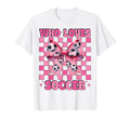 Just Who Loves Soccer Coquette Bow T-Shirt - Trendy Graphic Unisex - T-Shirt, Sweatshirt, Hoodie