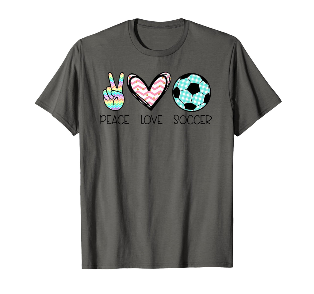 Peace Love Soccer Teen T-Shirt - Minimalist Print Unisex - T-Shirt, Sweatshirt, Hoodie