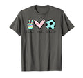 Peace Love Soccer Teen T-Shirt - Minimalist Print Unisex - T-Shirt, Sweatshirt, Hoodie