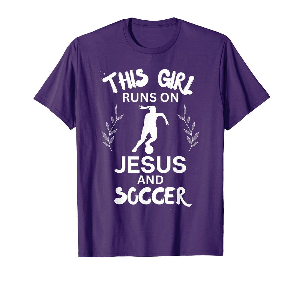 This Runs Jesus And Soccer Christian T-Shirt - Unique Graphic Men Women - T-Shirt, Sweatshirt, Hoodie