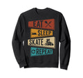 Funny Roller Skating Eat Sleep Sweatshirt - Novelty Apparel for Adults - T-Shirt, Sweatshirt, Hoodie