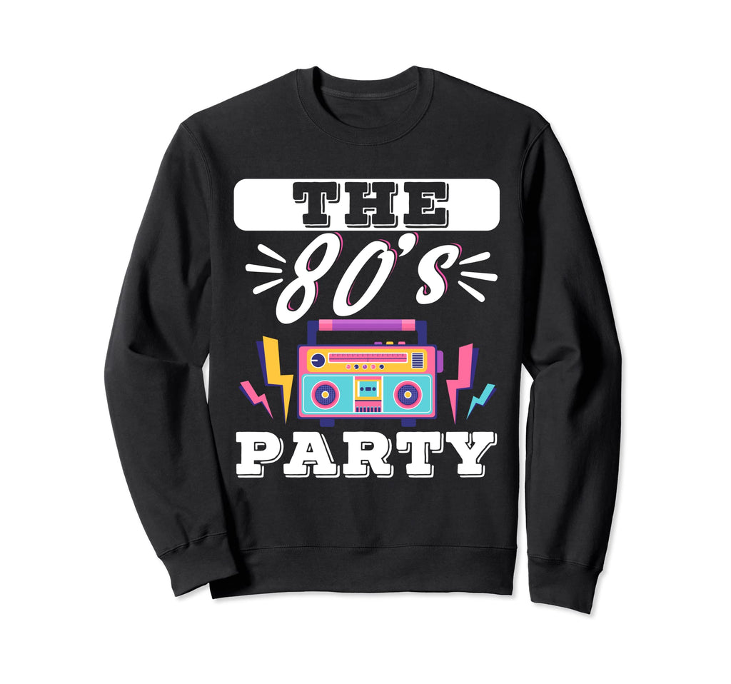 80S Party Roller Skate Cassette Sweatshirt - Fun Novelty Design for Adults - T-Shirt, Sweatshirt, Hoodie