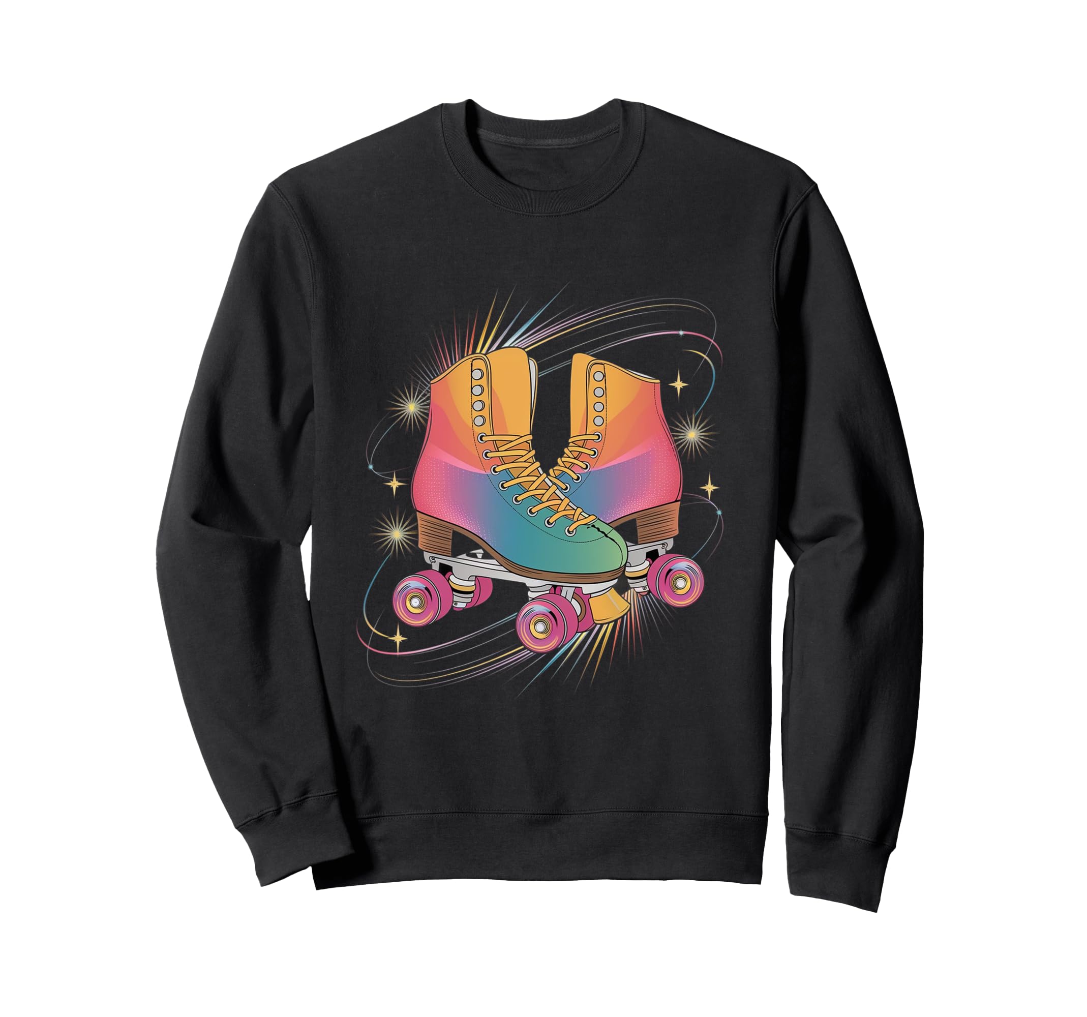 Roller Skate Vibes 80S Colorful Sweatshirt - Aesthetic Graphic Men Women - T-Shirt, Sweatshirt, Hoodie