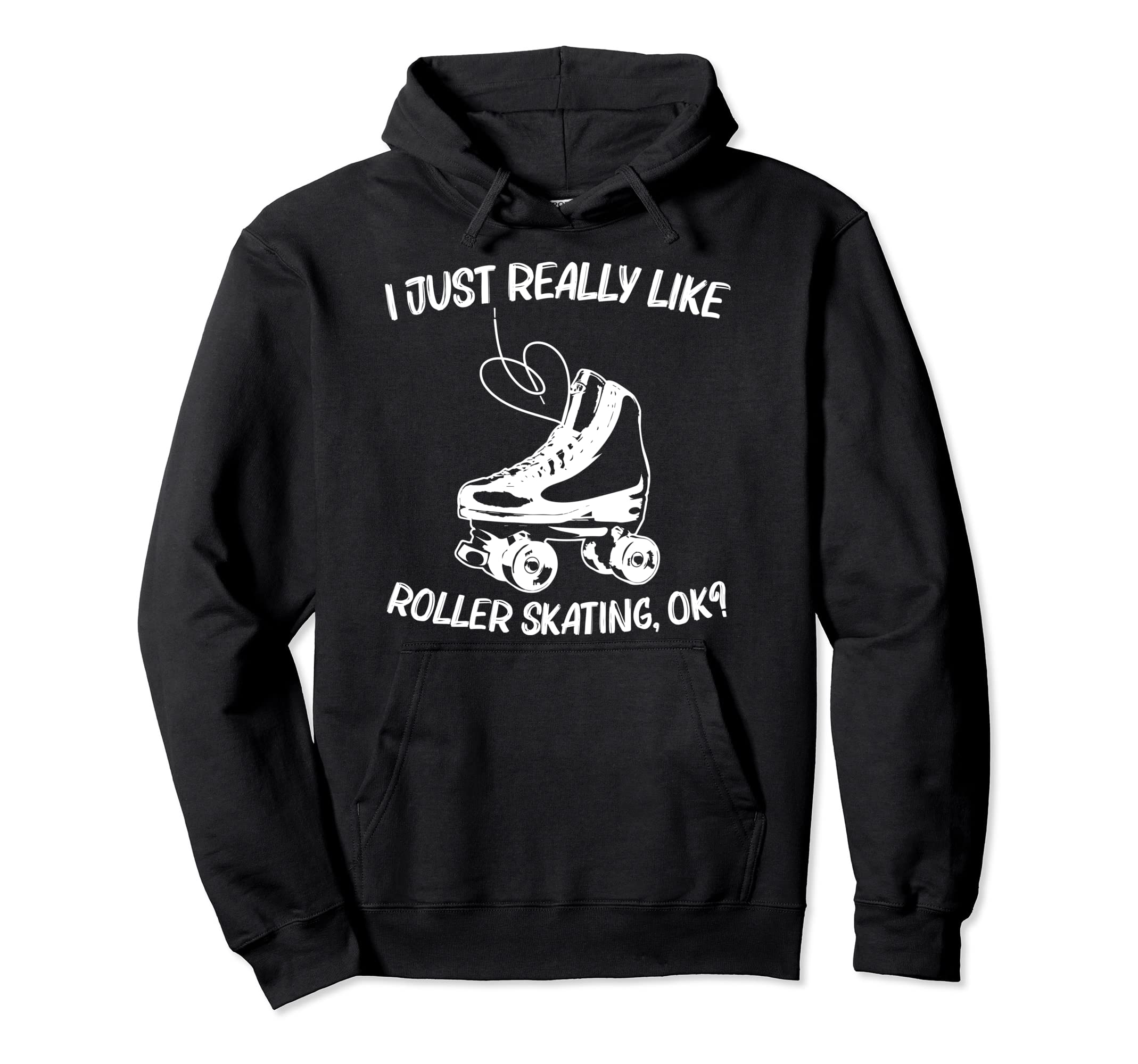 Roller Skating Disco Derby Skates Hoodie - Fun Novelty Design for Adults - T-Shirt, Sweatshirt, Hoodie