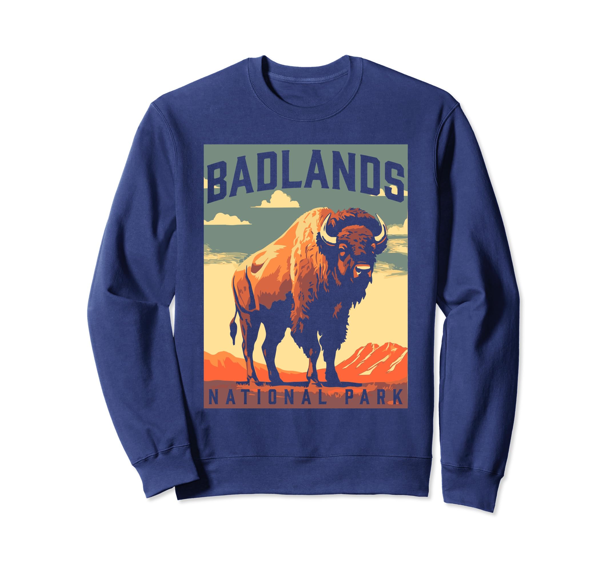 Badlands National Park Bison South Sweatshirt - Streetwear Style Unisex - T-Shirt, Sweatshirt, Hoodie