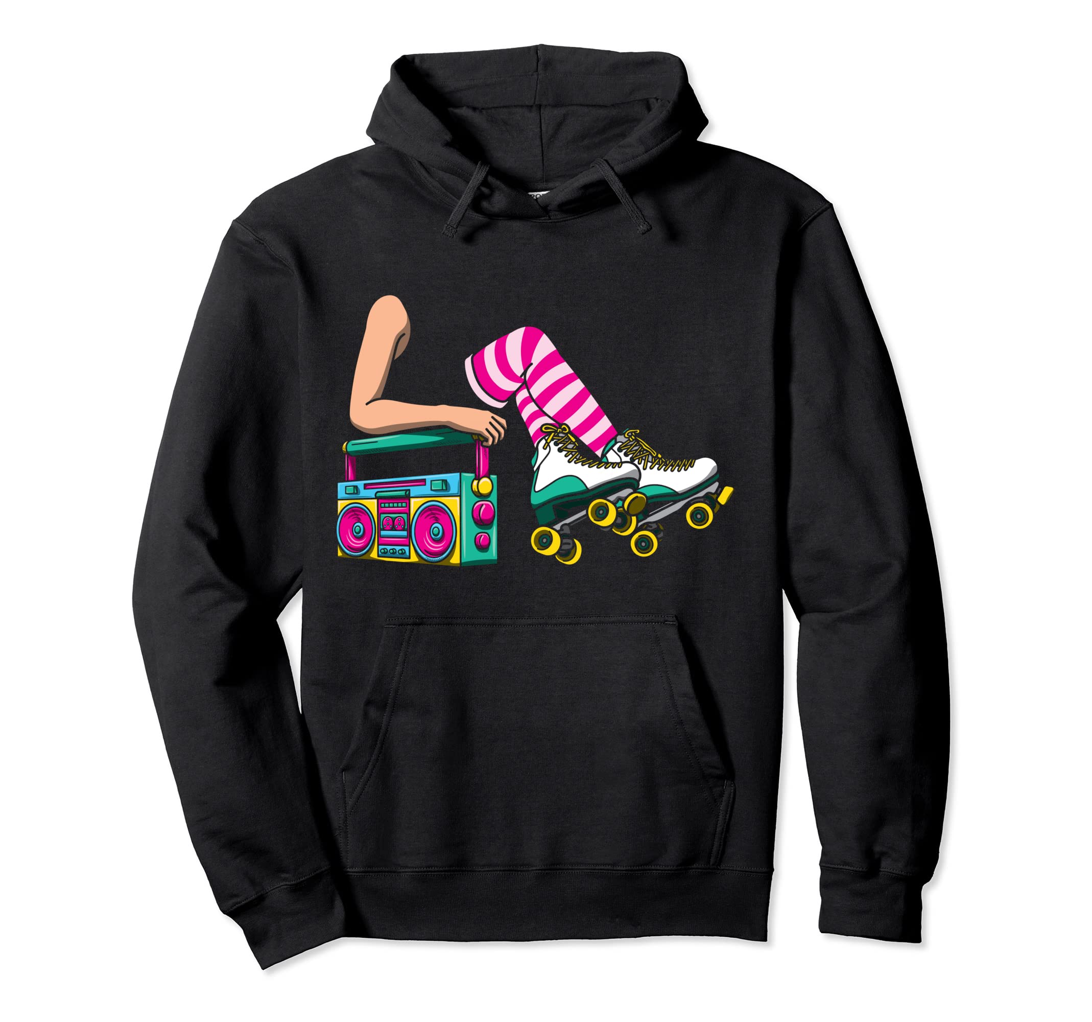 80S Roller Disco Music Lover 80S Hoodie - Trendy Graphic for Adults - T-Shirt, Sweatshirt, Hoodie