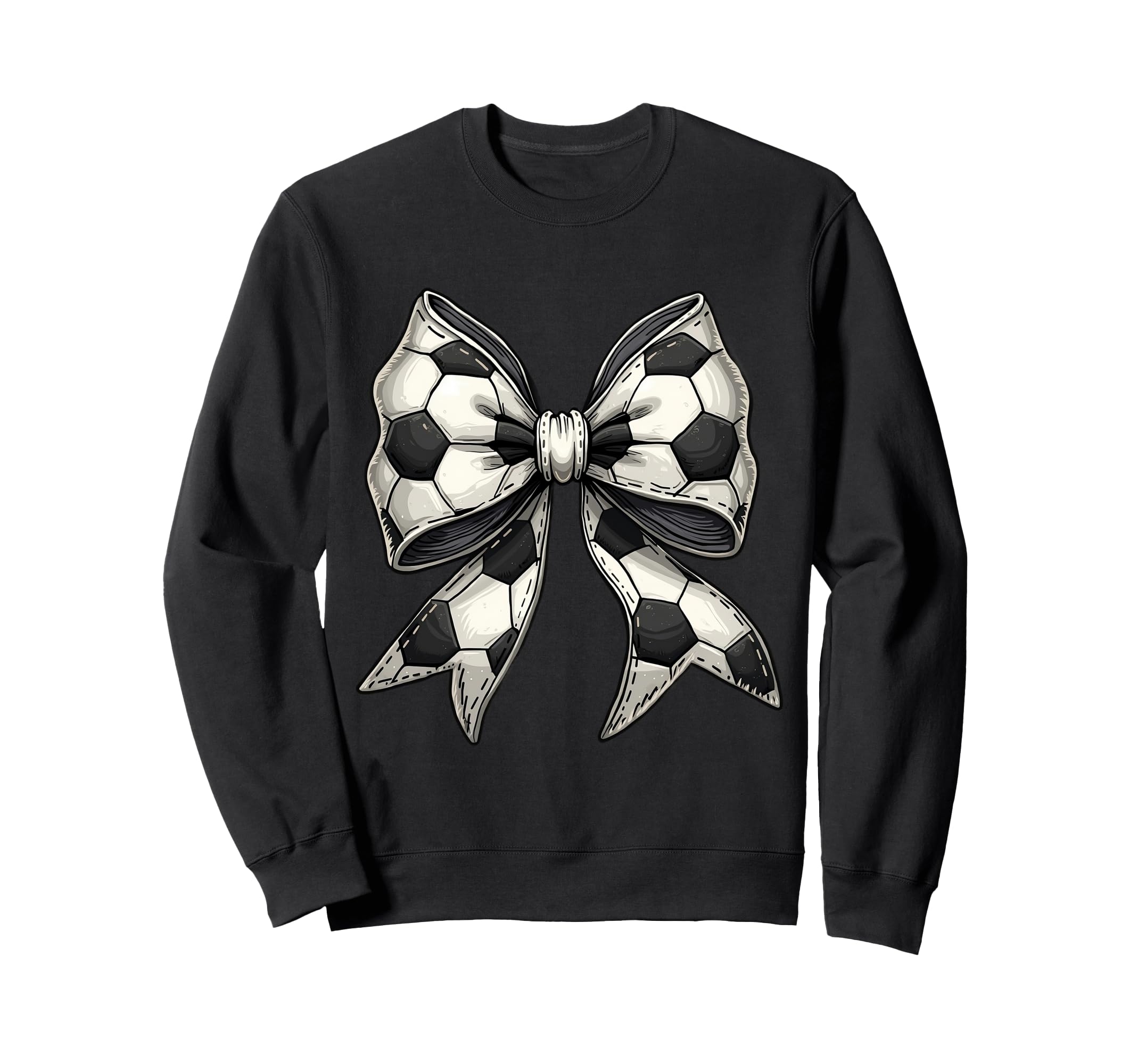 Elegant Soccer Coquette Bow Football Sweatshirt - Trendy Graphic Unisex - T-Shirt, Sweatshirt, Hoodie