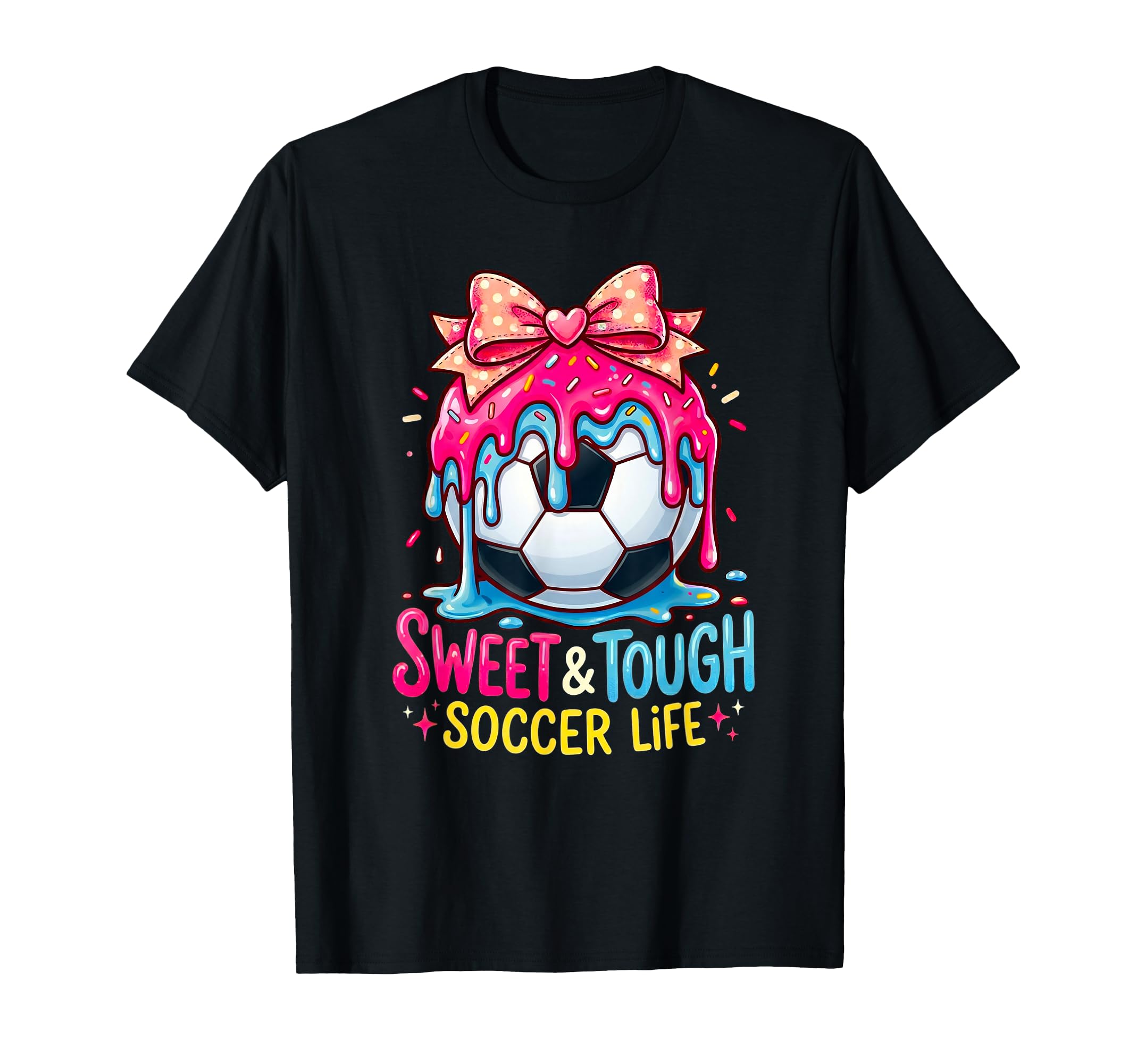 Drip Soccer Coquette Bow Soccer T-Shirt - Trendy Graphic Men Women - T-Shirt, Sweatshirt, Hoodie