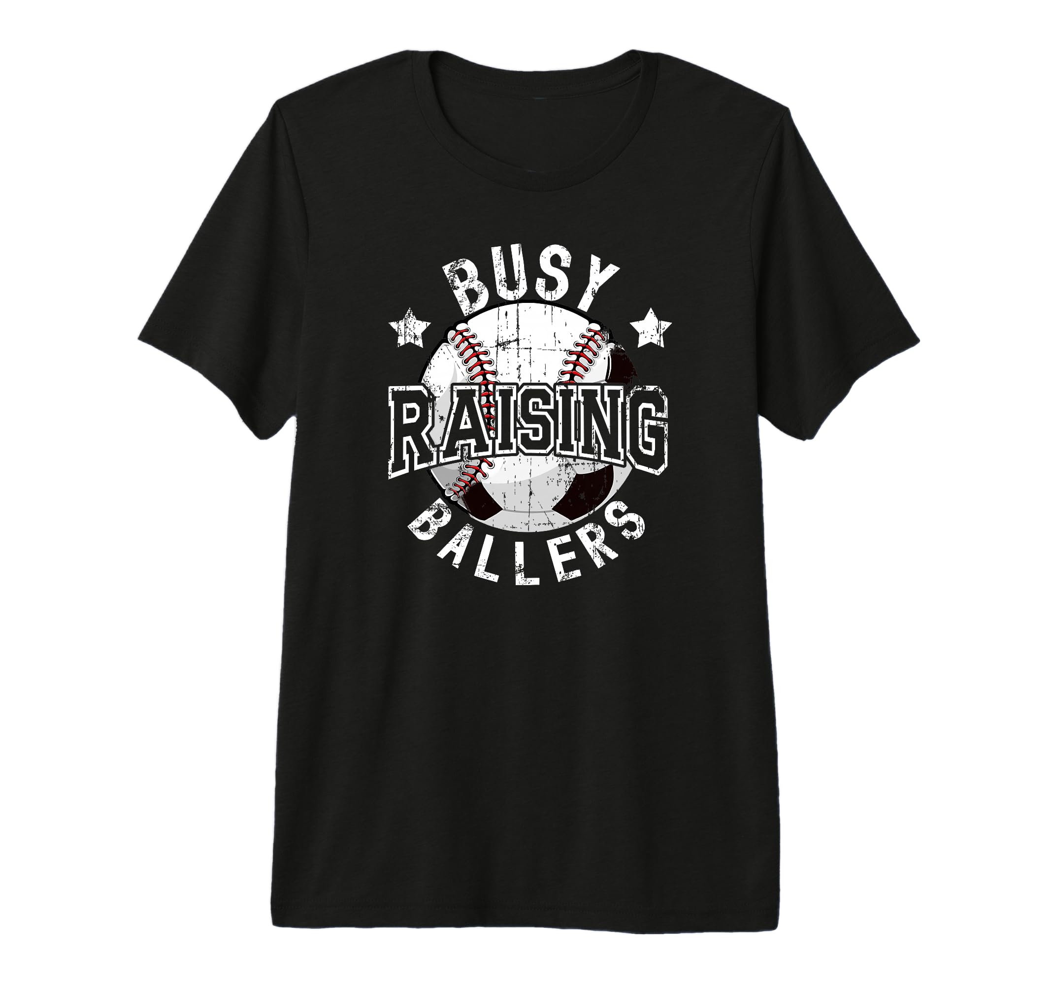 Mens Busy Raising Ballers Baseball T-Shirt - Custom Art Print Unisex - T-Shirt, Sweatshirt, Hoodie