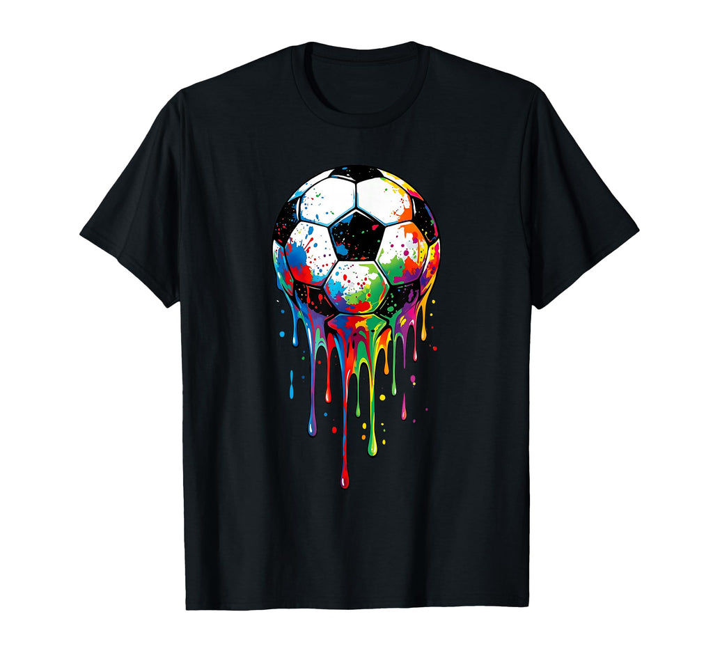 Dripping Soccer Drip Ice Cream Drip T-Shirt - Custom Art Print Men Women - T-Shirt, Sweatshirt, Hoodie