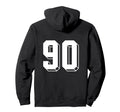 Number 90 Backside 80S 90S Team Jersey Hoodie - Trendy Graphic Unisex - T-Shirt, Sweatshirt, Hoodie