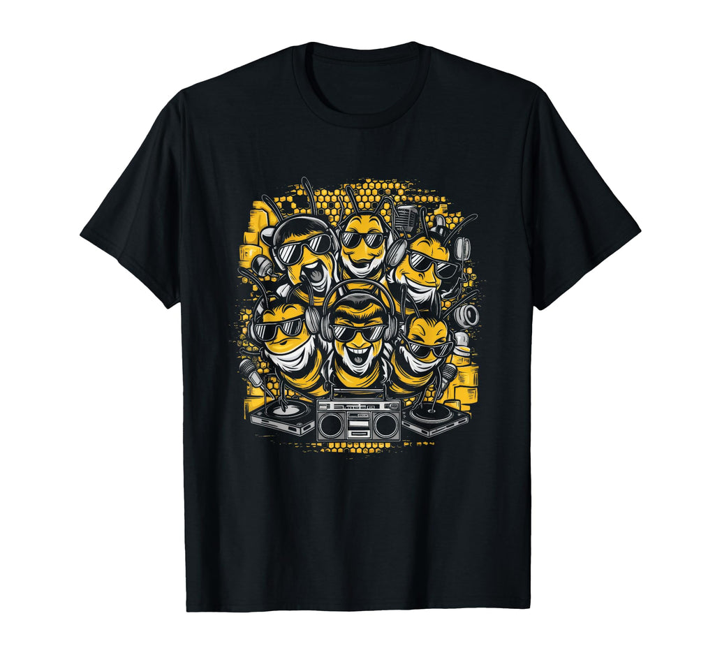 Bees Hip Hop Oldschool Rap Lover T-Shirt - Casual Everyday Wear for Adults - T-Shirt, Sweatshirt, Hoodie