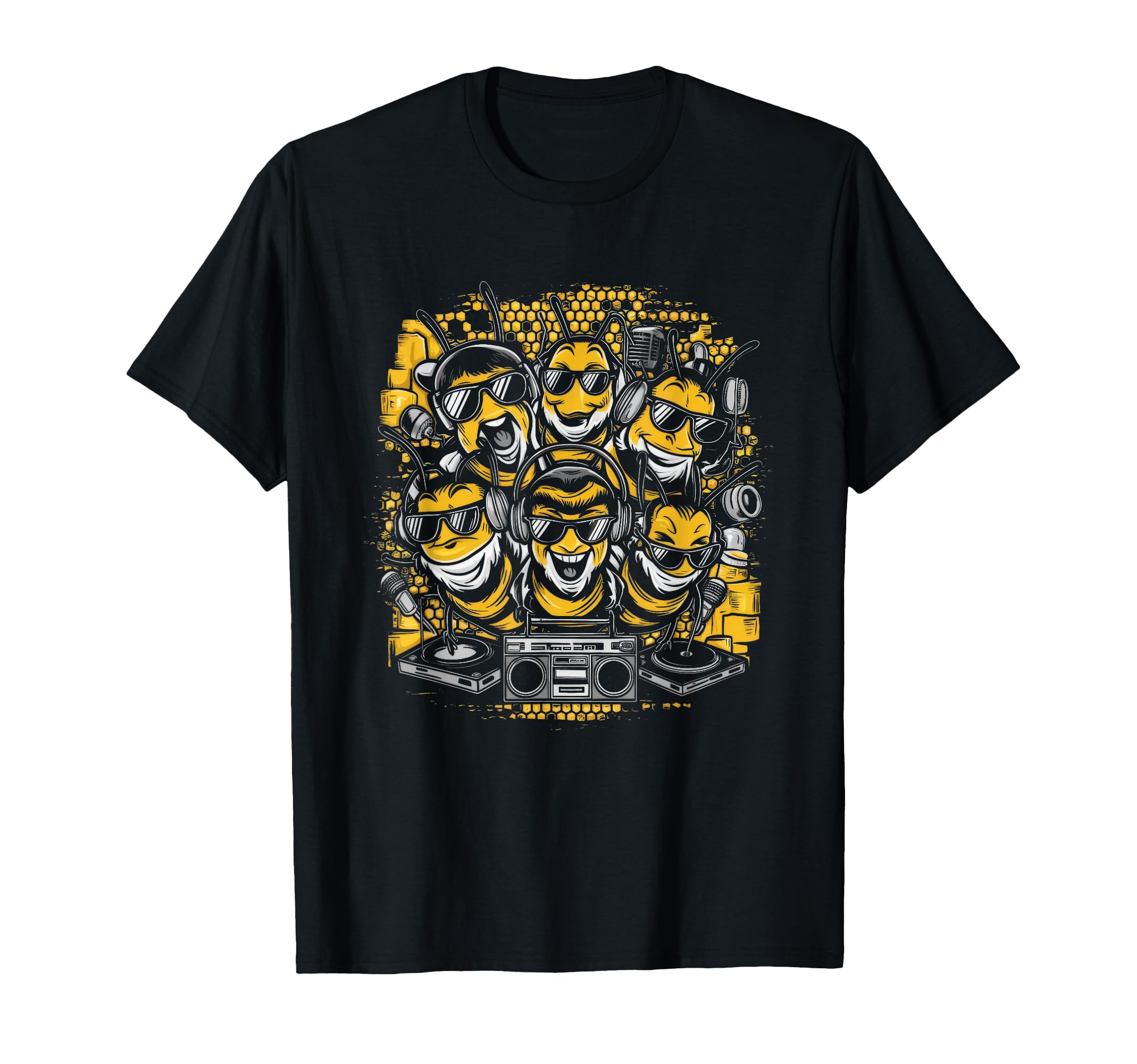 Bees Hip Hop Oldschool Rap Lover T-Shirt - Casual Everyday Wear for Adults - T-Shirt, Sweatshirt, Hoodie