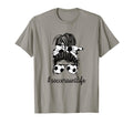 Soccer Aunt Life Messy Bun Proud Soccer T-Shirt - Unique Graphic Unisex - T-Shirt, Sweatshirt, Hoodie