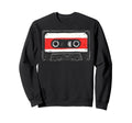Nostalgic Music Lovers Art Cassette Sweatshirt - Minimalist Print Unisex - T-Shirt, Sweatshirt, Hoodie
