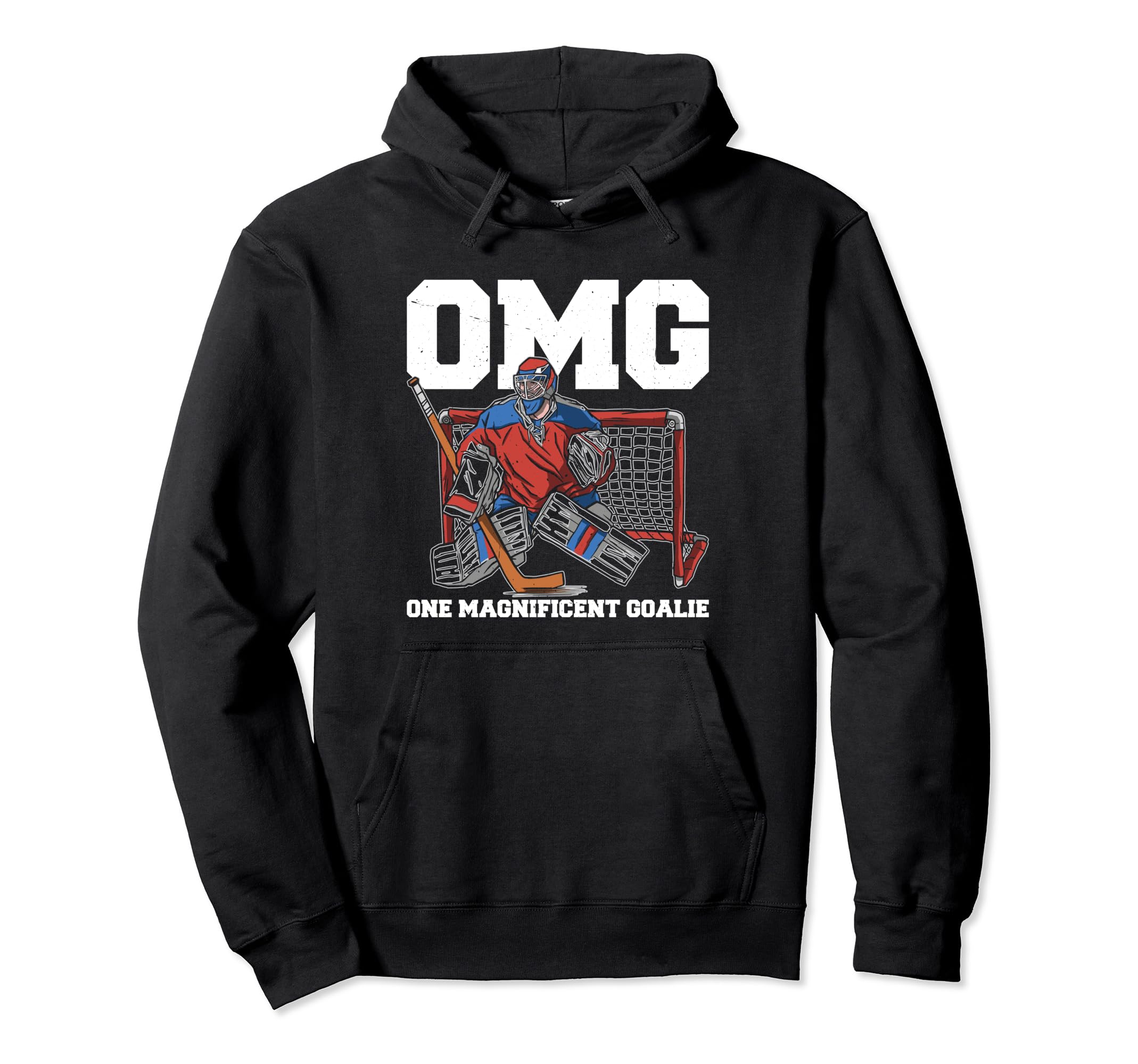 Goaltender Goalkeeper Ice Hockey Hoodie - Fun Novelty Design Men Women - T-Shirt, Sweatshirt, Hoodie