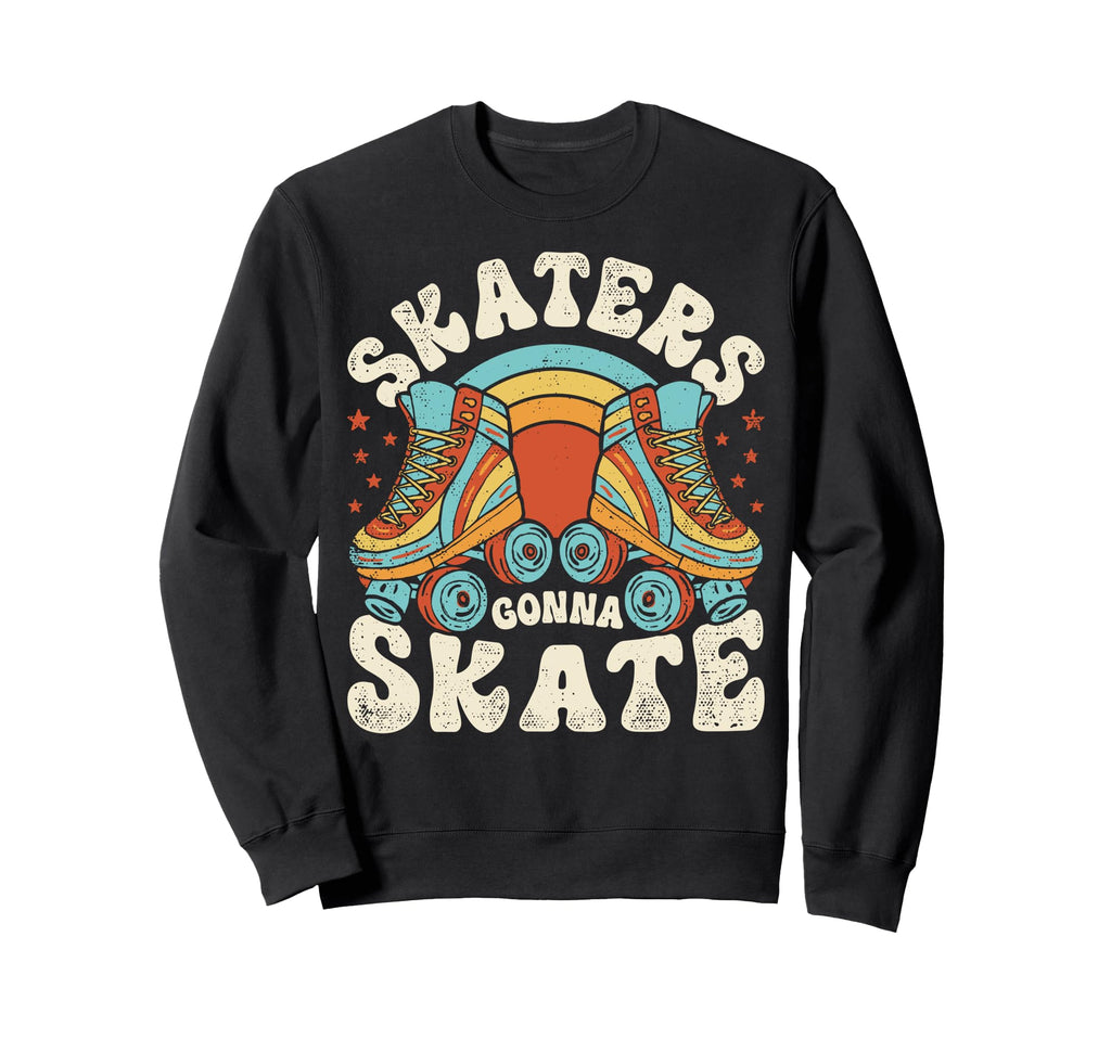 Roller Skating Funny Skaters Sweatshirt - Aesthetic Graphic Men Women - T-Shirt, Sweatshirt, Hoodie