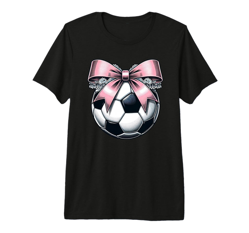 Soccer Coquette Bow Soccer Tri Blend T-Shirt - Unique Graphic Men Women - T-Shirt, Sweatshirt, Hoodie