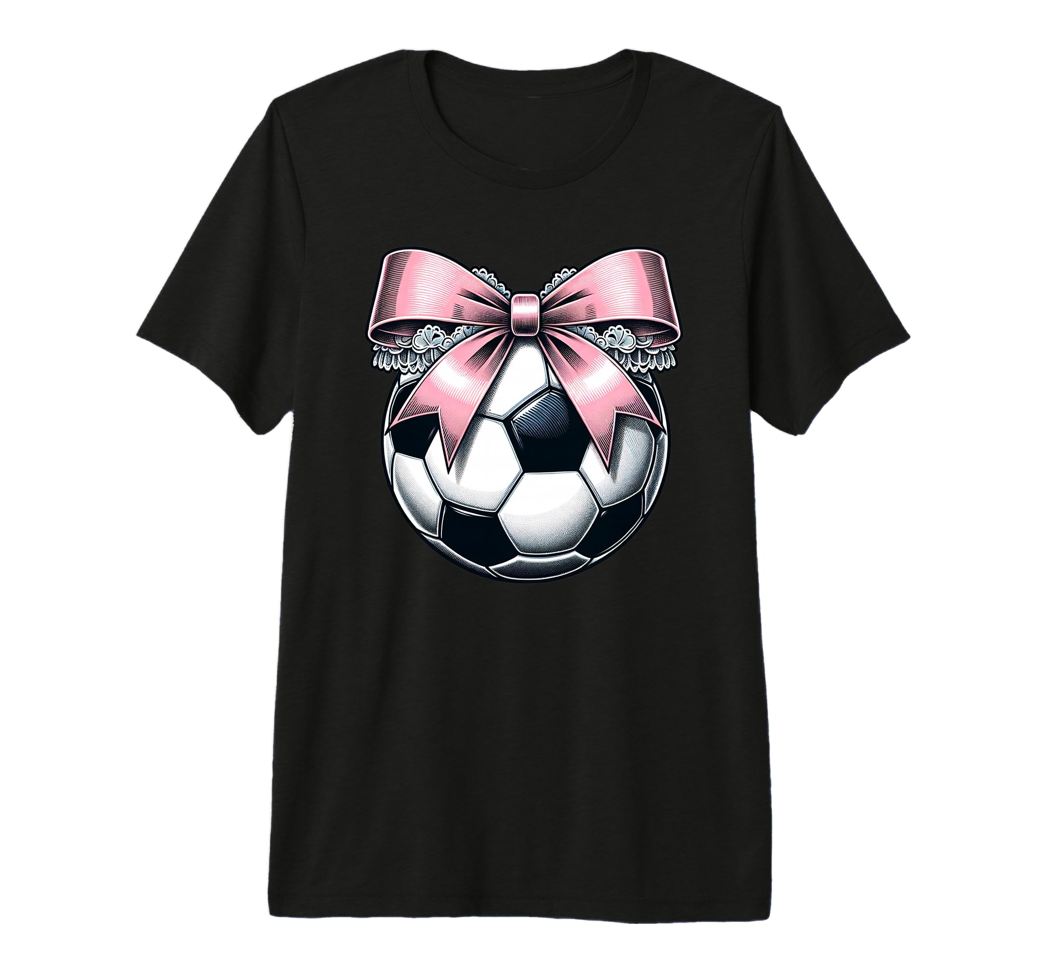 Soccer Coquette Bow Soccer Tri Blend T-Shirt - Unique Graphic Men Women - T-Shirt, Sweatshirt, Hoodie