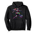 Colorful Pop Art Soccer Sport Player Hoodie - Novelty Apparel Unisex - T-Shirt, Sweatshirt, Hoodie