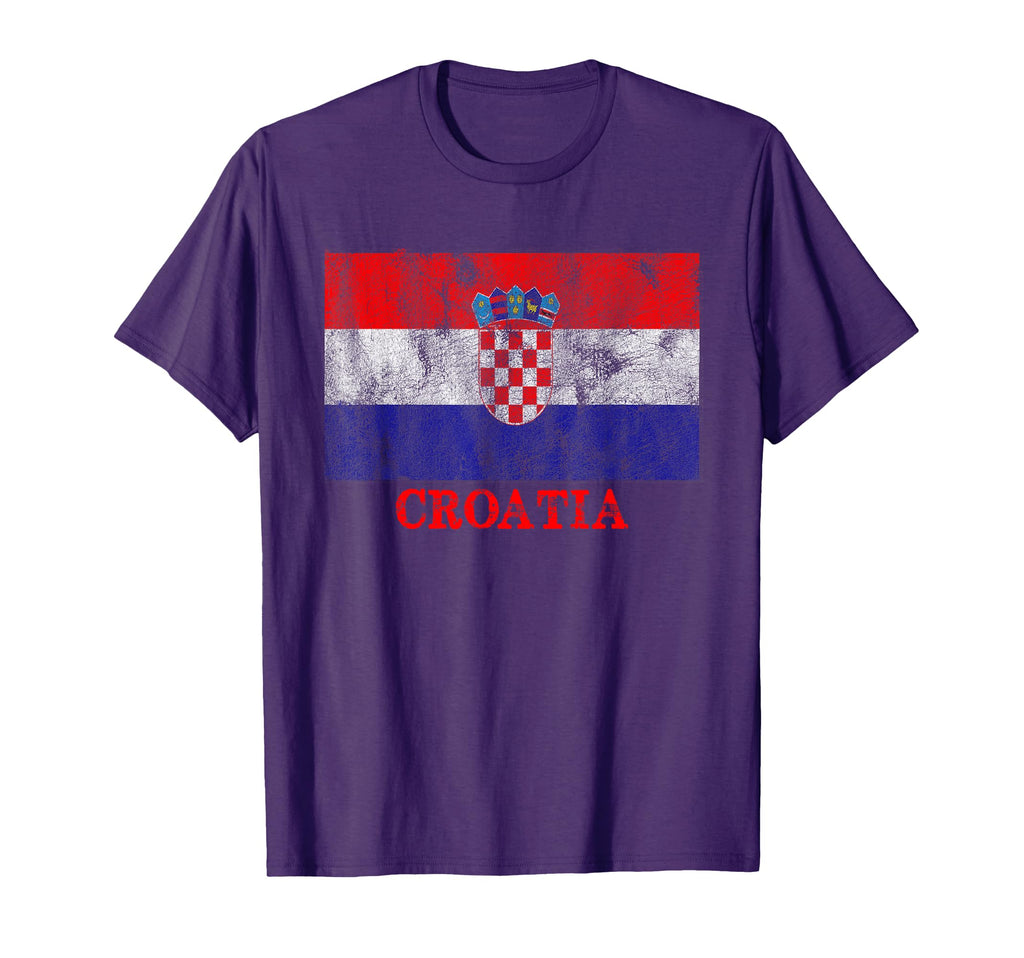 Croatia Flag Distressed Croatia T-Shirt - Minimalist Print for Adults - T-Shirt, Sweatshirt, Hoodie