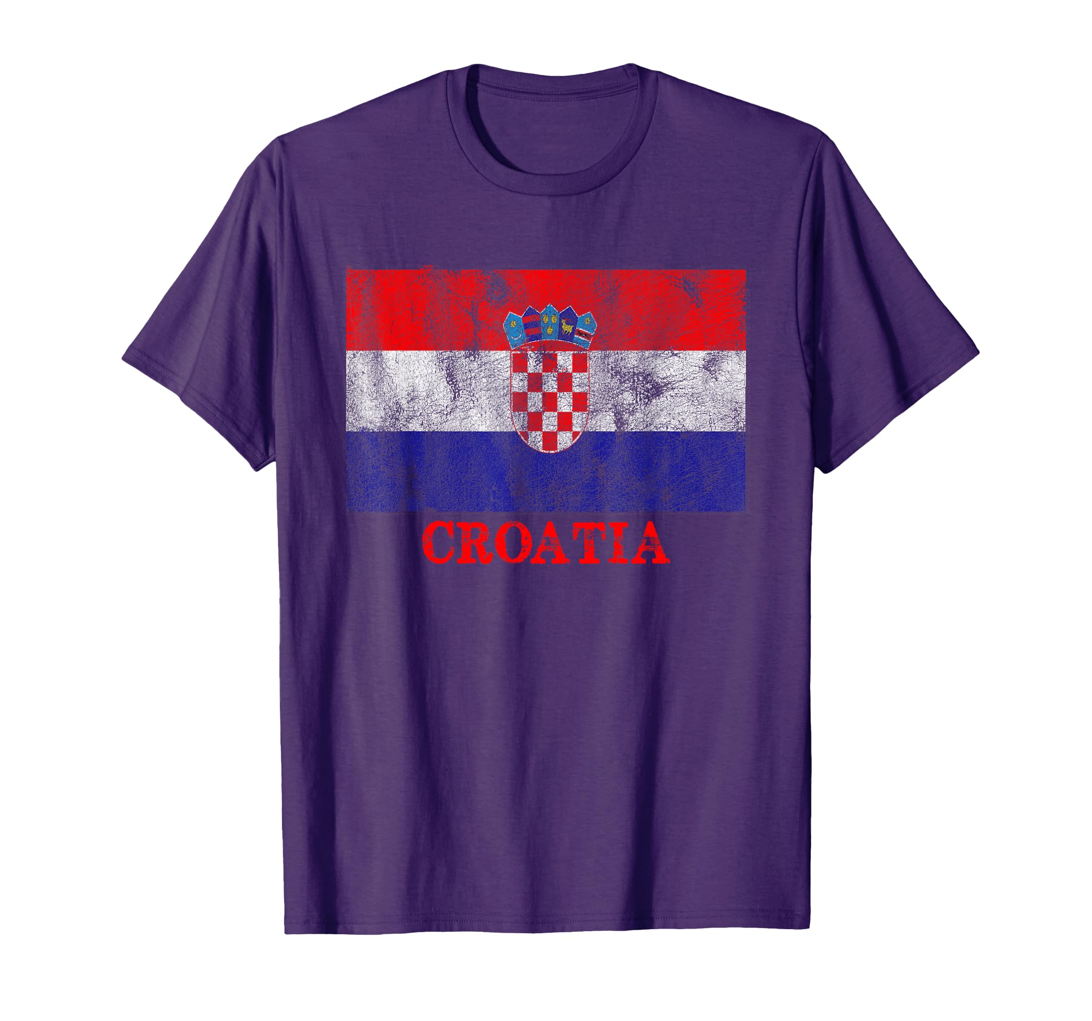 Croatia Flag Distressed Croatia T-Shirt - Minimalist Print for Adults - T-Shirt, Sweatshirt, Hoodie