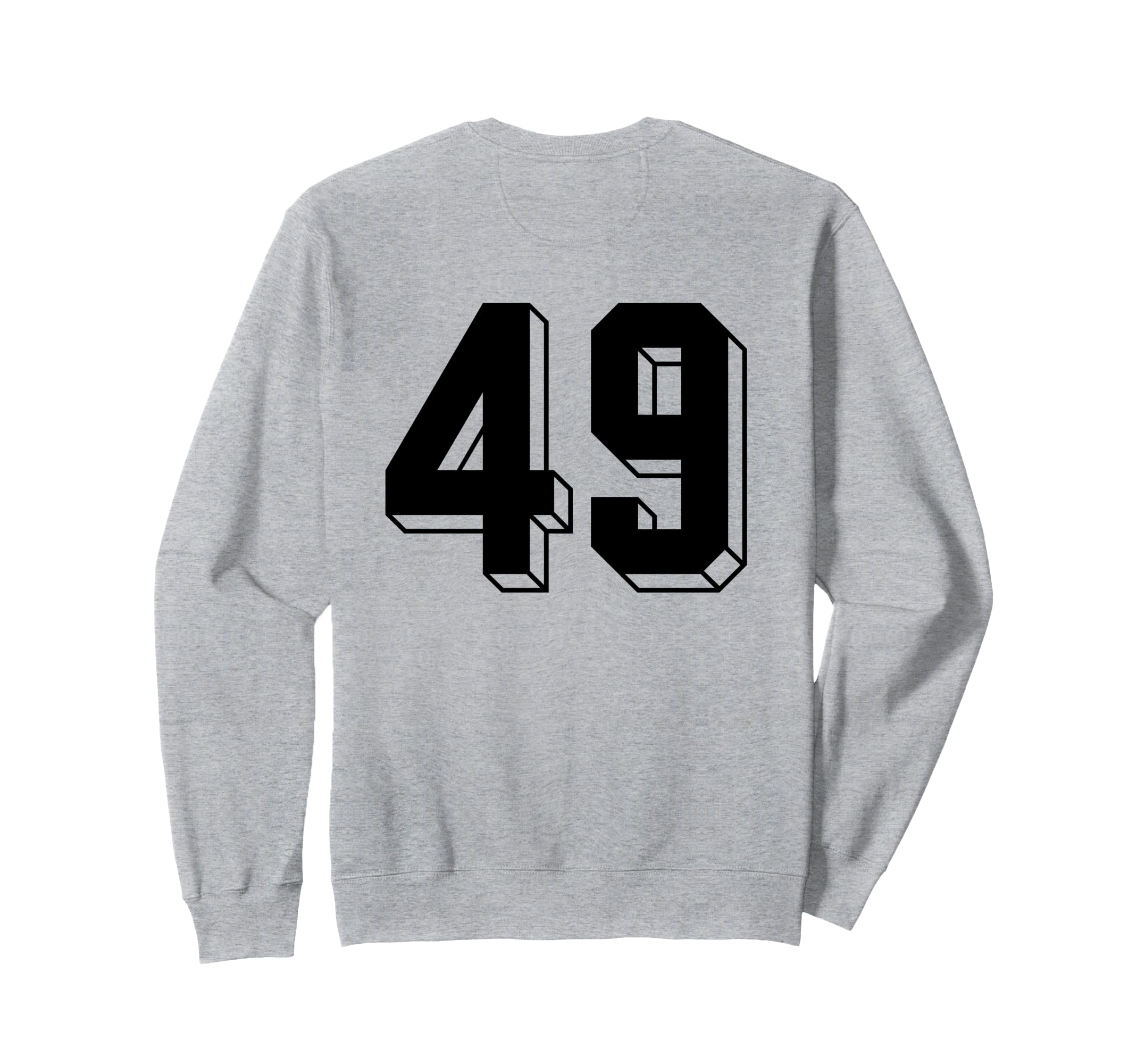Number 49 Backside 80S 90S Team Jersey Sweatshirt - Novelty Apparel Unisex - T-Shirt, Sweatshirt, Hoodie