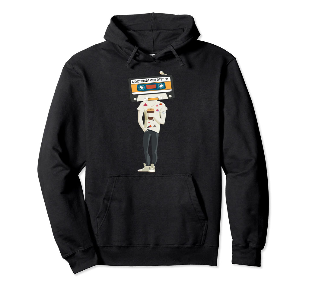 Funny Hipster Mix Tape Nostalgia Cassette Hoodie - Unique Graphic Men Women - T-Shirt, Sweatshirt, Hoodie