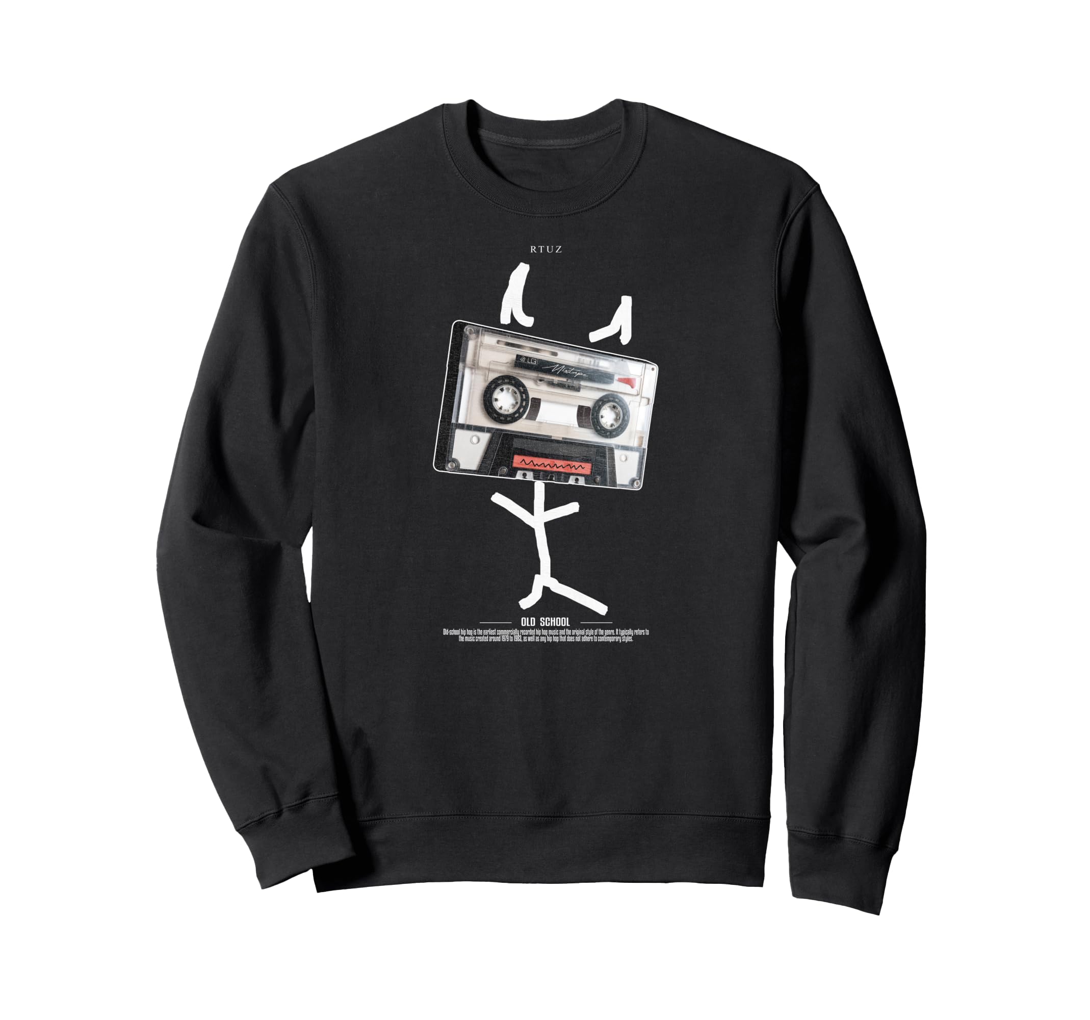 Old School Music Tape Mixtape Sweatshirt - Novelty Apparel for Adults - T-Shirt, Sweatshirt, Hoodie