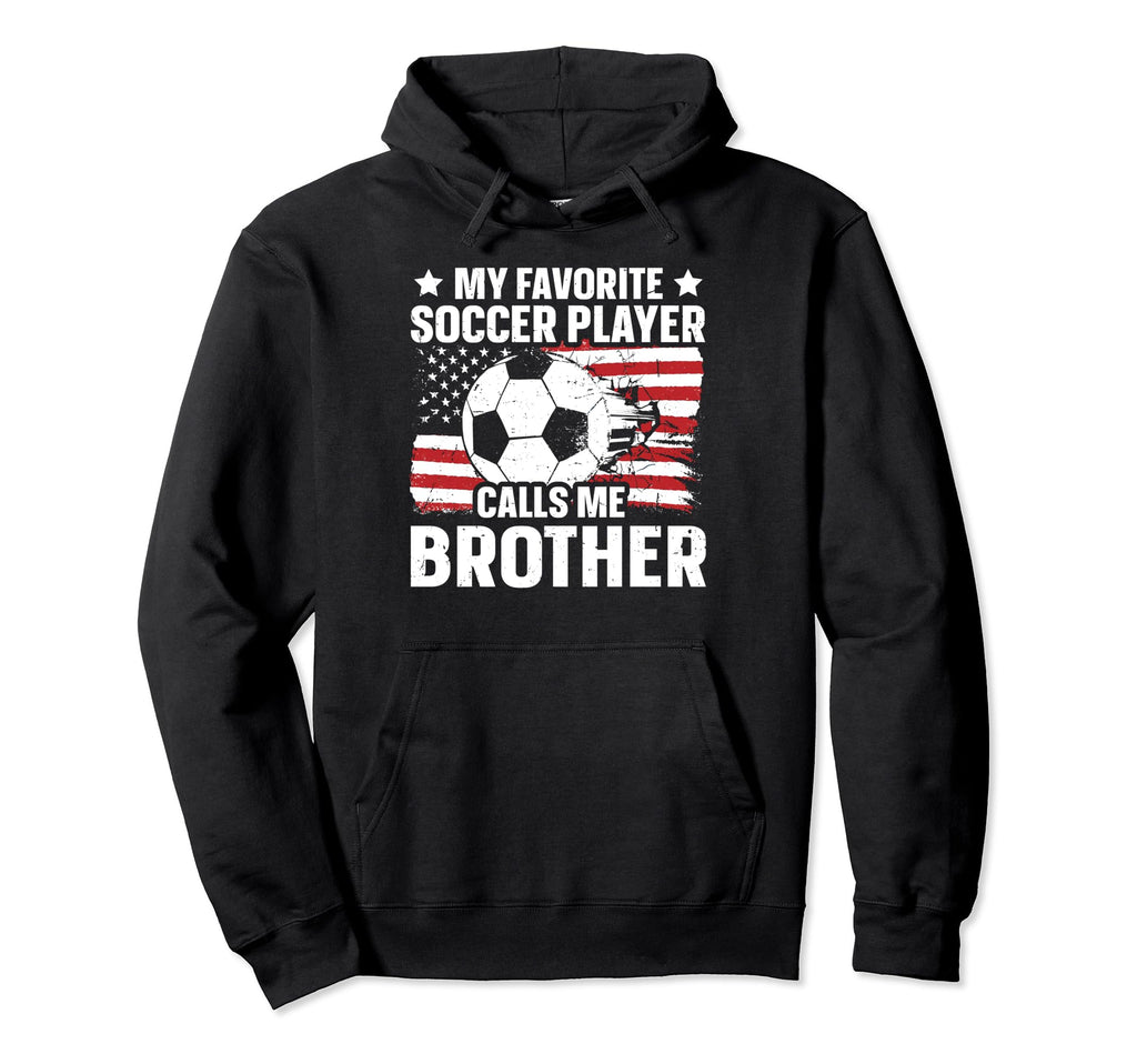4Th July Patriotic Soccer Brother Hoodie - Minimalist Print for Adults - T-Shirt, Sweatshirt, Hoodie
