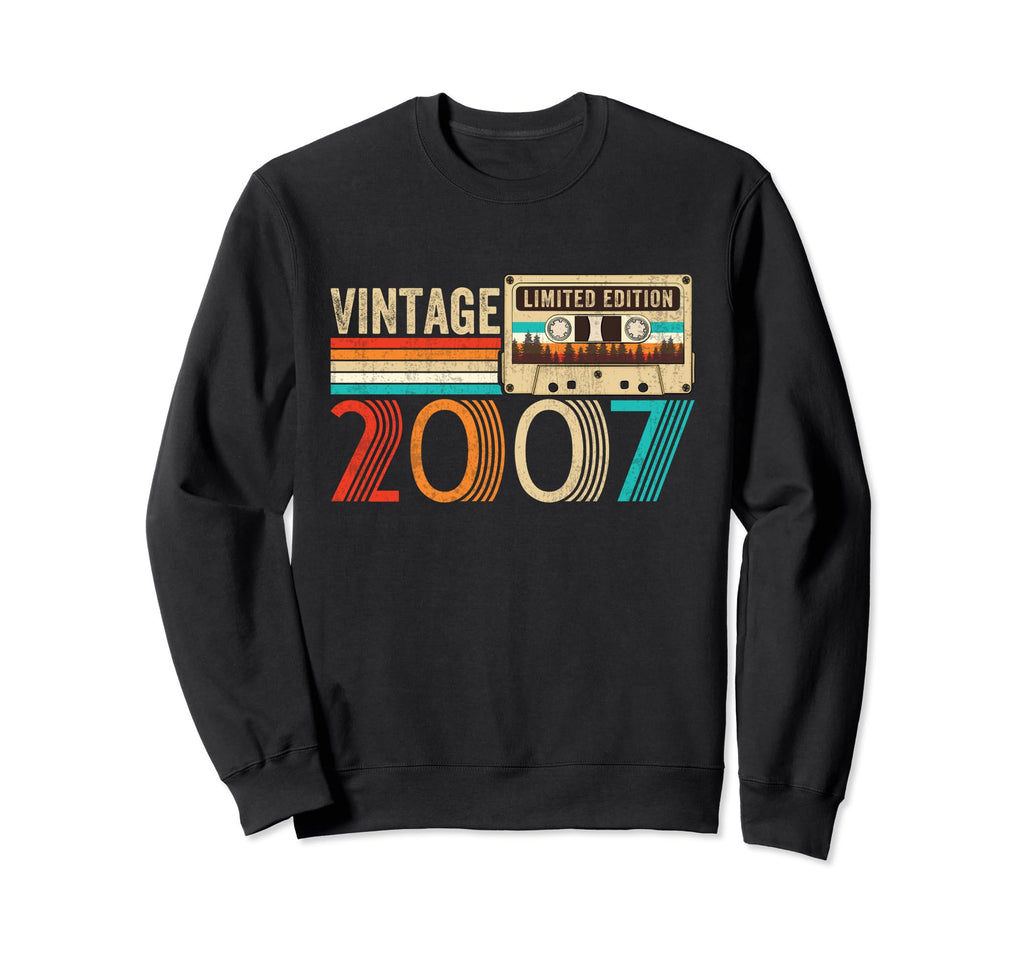 18 Year Old Born 2007 18Th Birthday Sweatshirt - Unique Graphic Men Women - T-Shirt, Sweatshirt, Hoodie