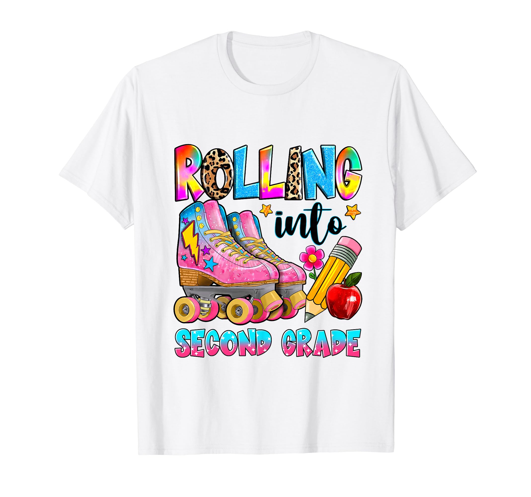 Rolling Into Second Grade Roller T-Shirt - Minimalist Print for Adults - T-Shirt, Sweatshirt, Hoodie