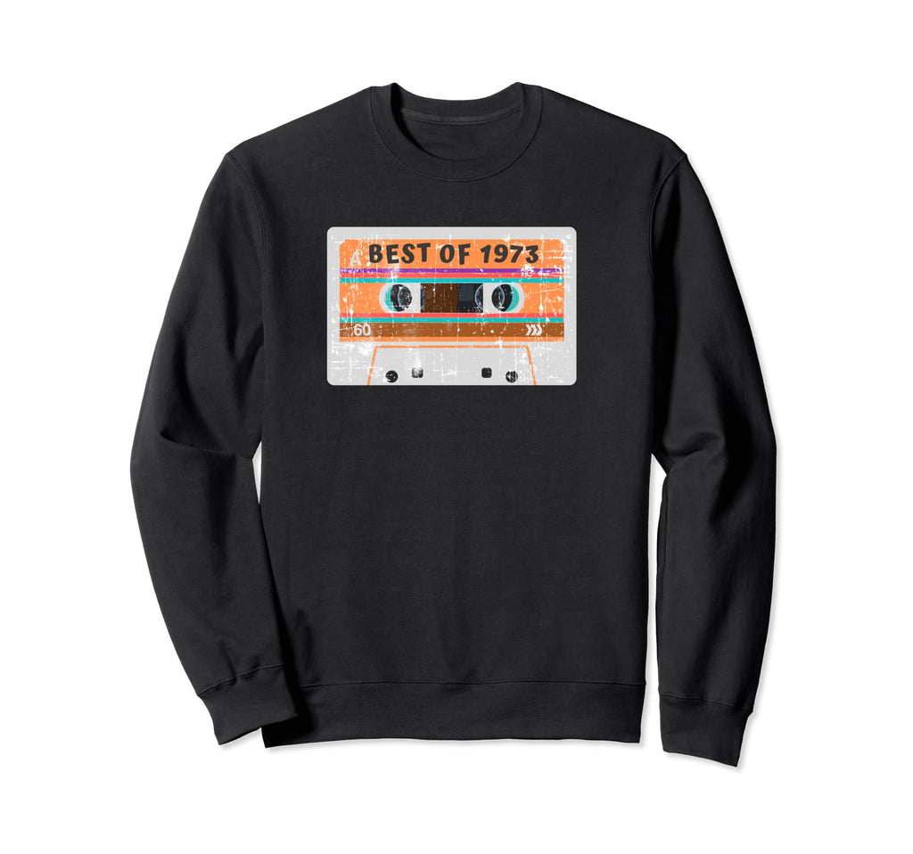 Best 1973 Cassette Tape Sweatshirt - Unique Graphic for Adults - T-Shirt, Sweatshirt, Hoodie
