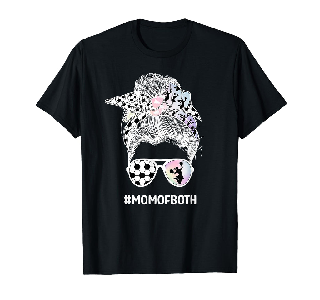 Mom Both Messy Bun Cheerleader T-Shirt - Streetwear Style for Adults - T-Shirt, Sweatshirt, Hoodie