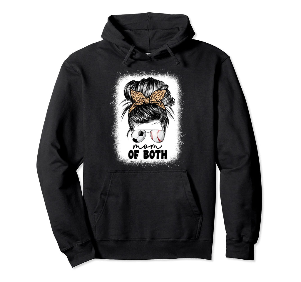 Mom Both Soccer And Baseball Mama Hoodie - Casual Everyday Wear for Adults - T-Shirt, Sweatshirt, Hoodie