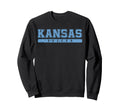 Kansas Soccer Sky Blue Text Sweatshirt - Graphic Print Unisex - T-Shirt, Sweatshirt, Hoodie