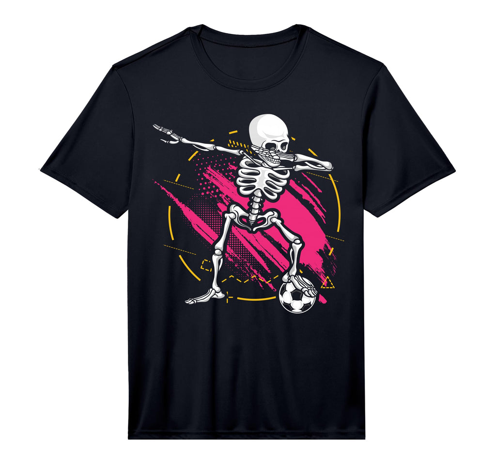 Dabbing Skeleton Soccer Ball T-Shirt - Novelty Apparel for Adults - T-Shirt, Sweatshirt, Hoodie