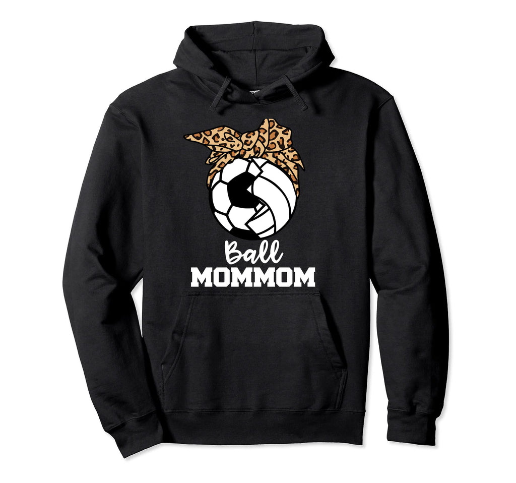 Ball Mommom Funny Soccer Volleyball Mom Hoodie - Trendy Graphic for Adults - T-Shirt, Sweatshirt, Hoodie