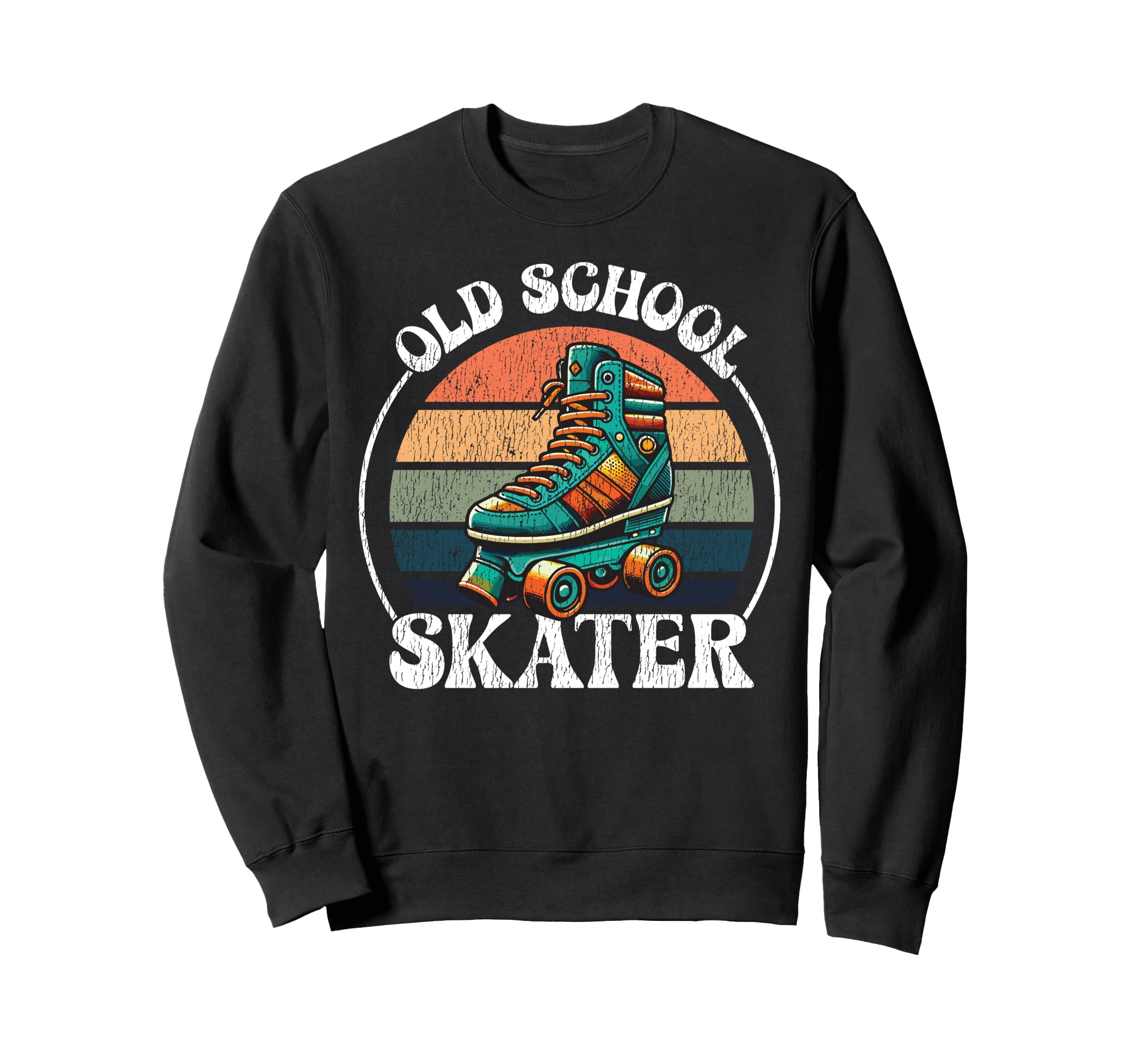 Roller Skating Skate 1970S Old Sweatshirt - Fun Novelty Design for Adults - T-Shirt, Sweatshirt, Hoodie