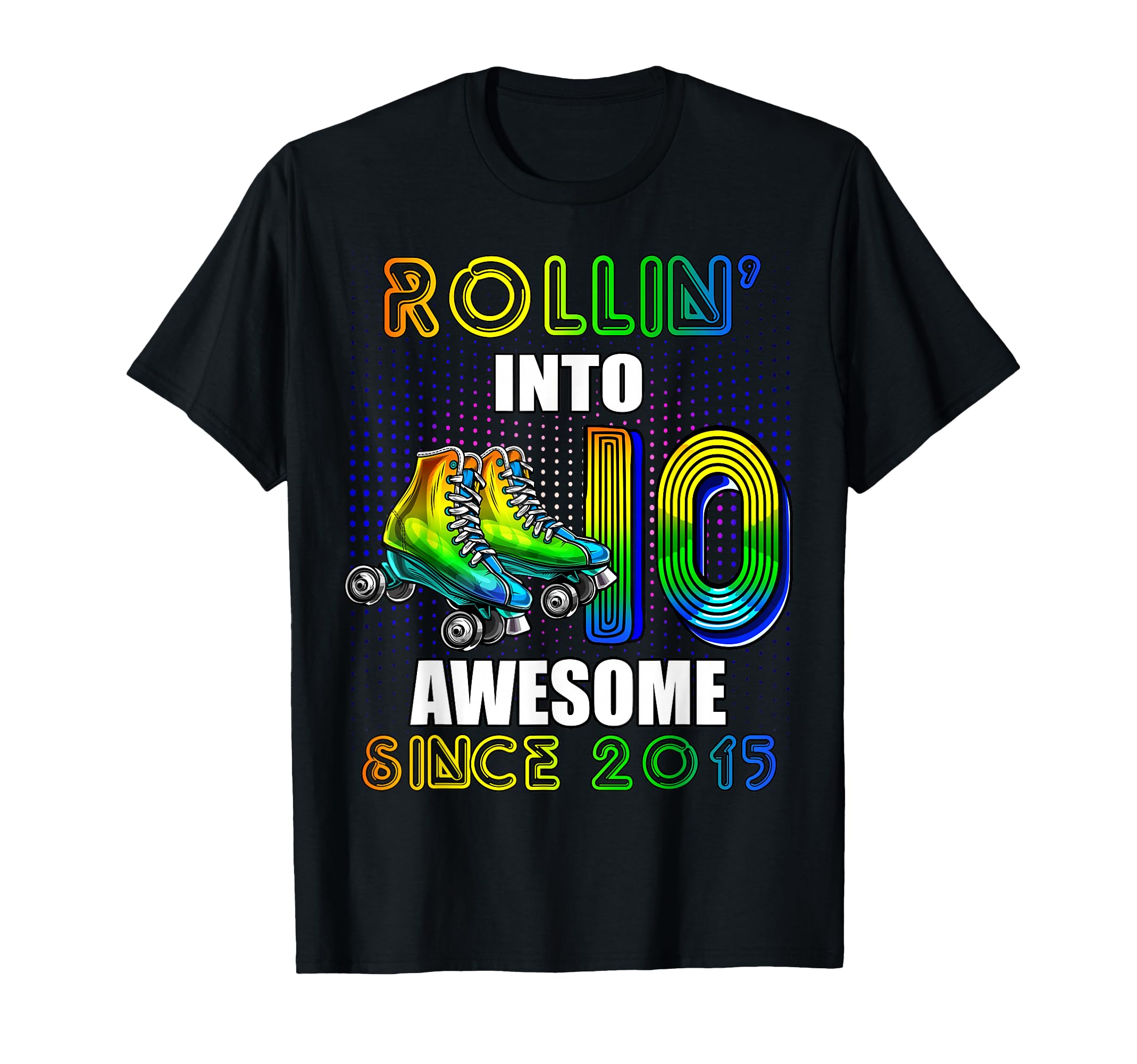 Birthday Roller Skating 10Th Rollin T-Shirt - Custom Art Print for Adults - T-Shirt, Sweatshirt, Hoodie