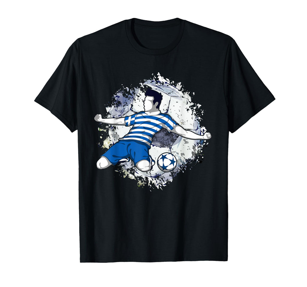 Greece Soccer Greek National Flag T-Shirt - Fun Novelty Design Unisex - T-Shirt, Sweatshirt, Hoodie