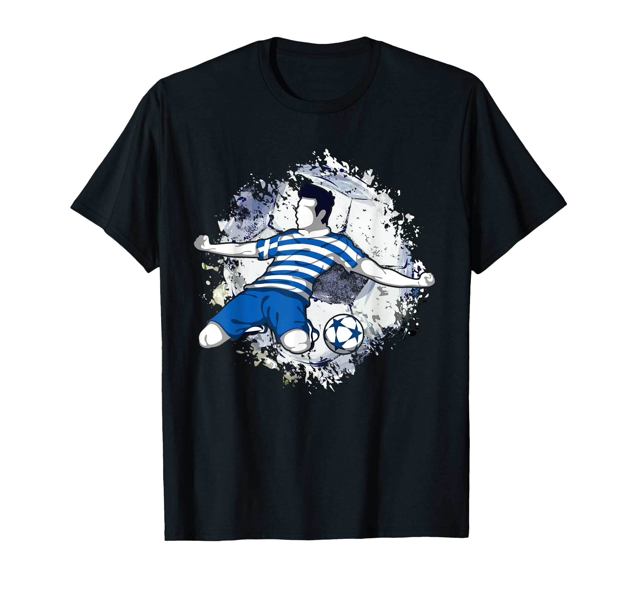 Greece Soccer Greek National Flag T-Shirt - Fun Novelty Design Unisex - T-Shirt, Sweatshirt, Hoodie