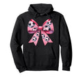 Coquette Bow Soccer Ball Pattern Hoodie - Fun Novelty Design for Adults - T-Shirt, Sweatshirt, Hoodie