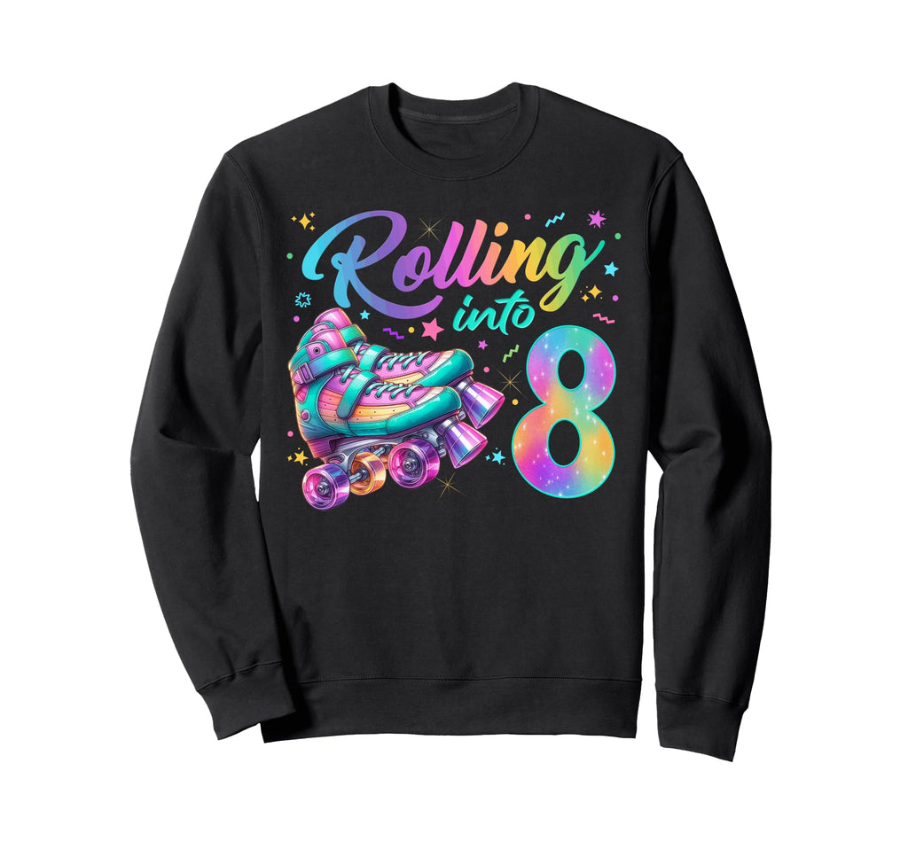 Roller Skates Birthday Skating Sweatshirt - Custom Art Print for Adults - T-Shirt, Sweatshirt, Hoodie