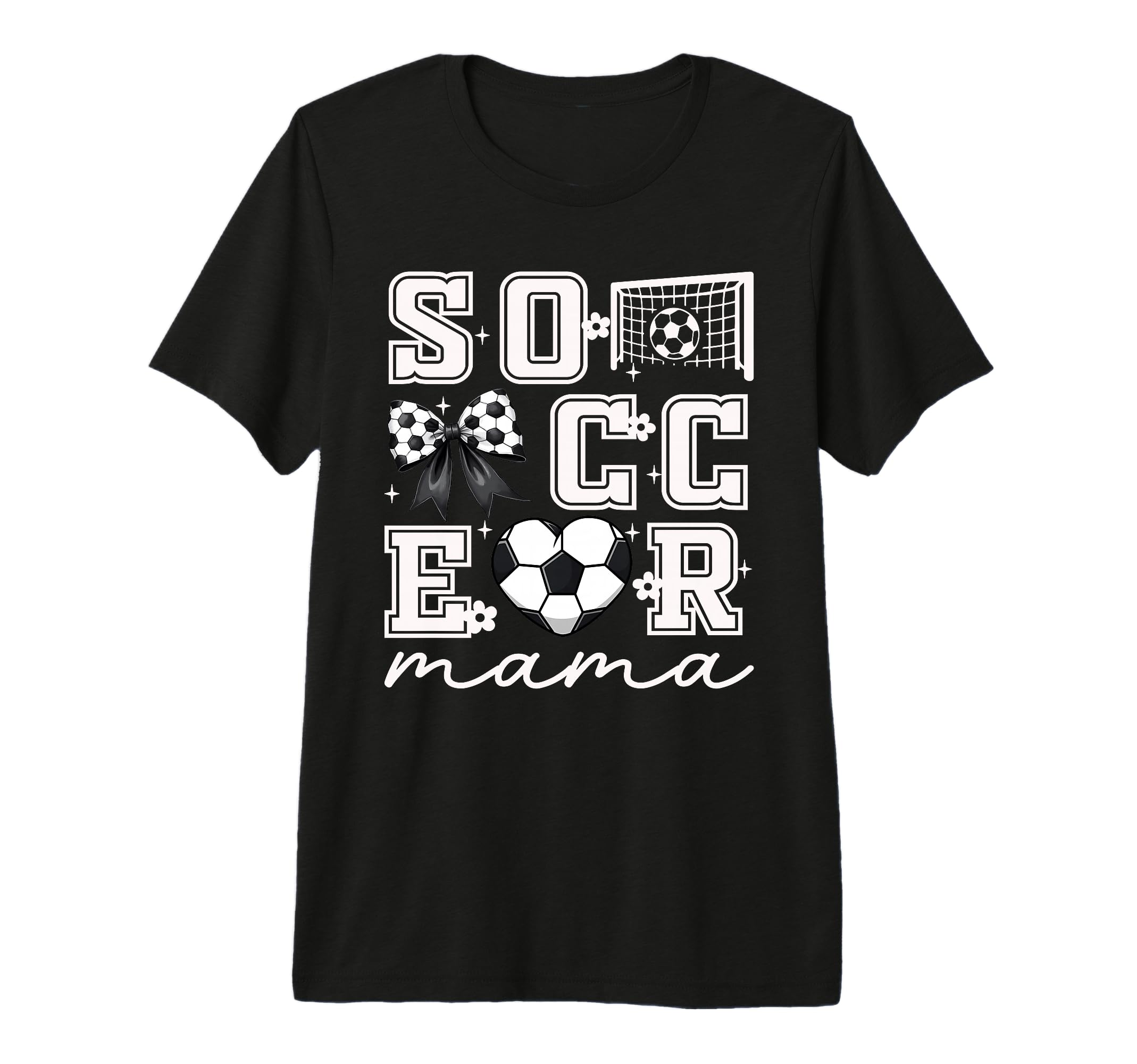 Soccer Mama Coquette Bow Funny Soccer T-Shirt - Graphic Print Men Women - T-Shirt, Sweatshirt, Hoodie