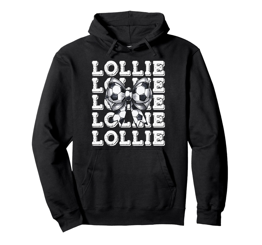 Coquette Soccer Lollie Matching Family Bow Hoodie - Graphic Print Unisex - T-Shirt, Sweatshirt, Hoodie