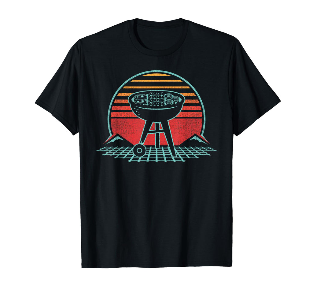 Bbq Grill Meat Lover Barbecue 80S T-Shirt - Custom Art Print Unisex - T-Shirt, Sweatshirt, Hoodie